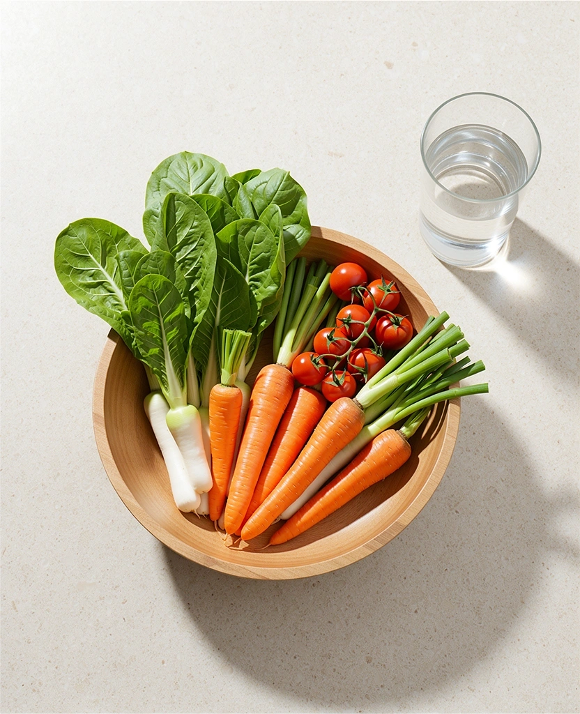 Frische gesunde Zutaten für eine ausgewogene Ernährung
